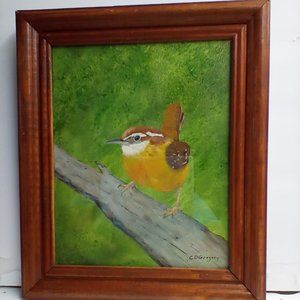 Painting SALE Carolina Wren Acrylic Org. Have to make room to paint more!